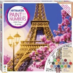 Art Maker Paint By Numbers On Canvas Eiffel Tower In Spring