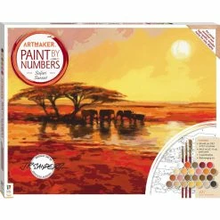 Art Maker Paint By Numbers On Canvas Safari Sunset