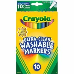 Crayola Ultra Clean Fine Line Marker 10 Pack Classic