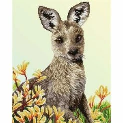 Diamond Dotz Kangaroo & Kangaroo Paw Flower 51cm X 41cm